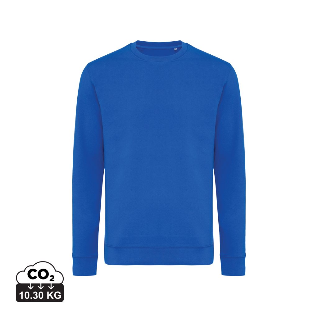 Pull promotionnel unisexe coton recyclé 340g Iqoniq Zion Bleu royal